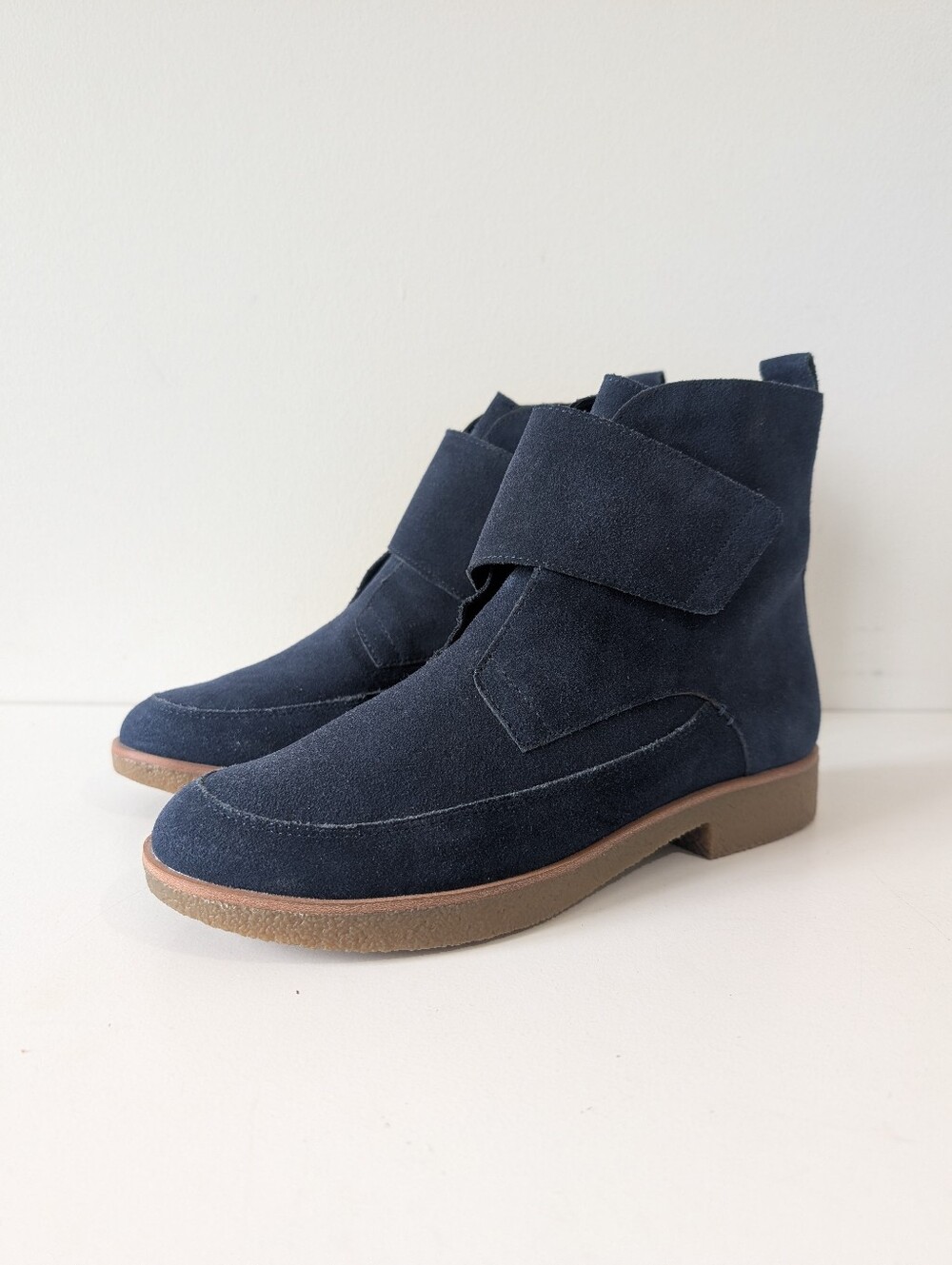 Aerosoles Navy Suede Strap Ankle Boots Women's Size 8M